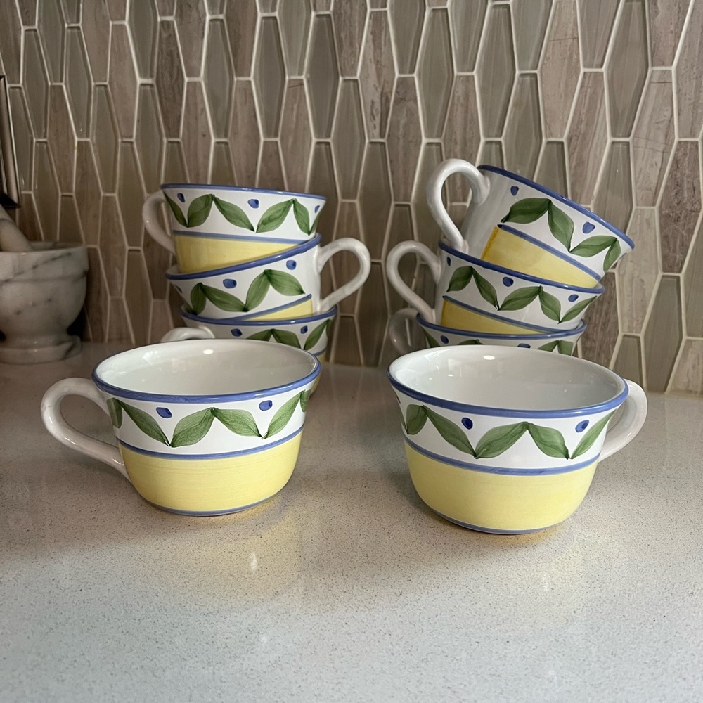 Williams Sonoma coffee cups - set of 8